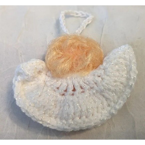 8 Angels Christmas Ornaments Caroler Twirl Around Beaded Knit Ceramic Lot 1976 - Picture 9 of 16